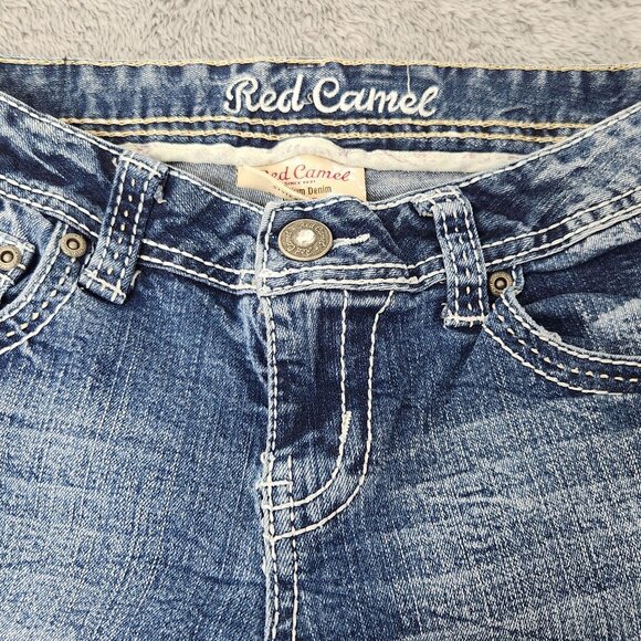 Red Camel Jeans Juniors 9 Blue Bootcut Y2K Medium Wash Denim Premium Stretch - Picture 12 of 16
